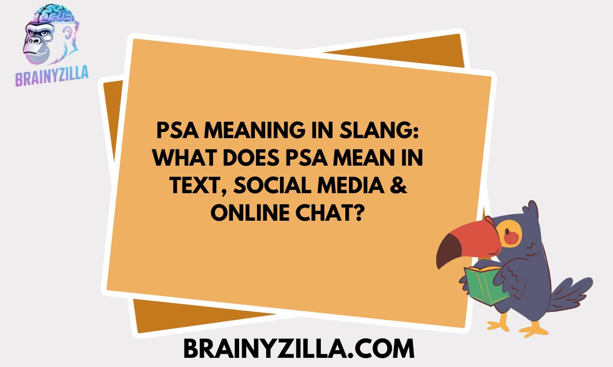PSA Meaning in Slang: What Does PSA Mean in Text, Social Media & Online Chat?