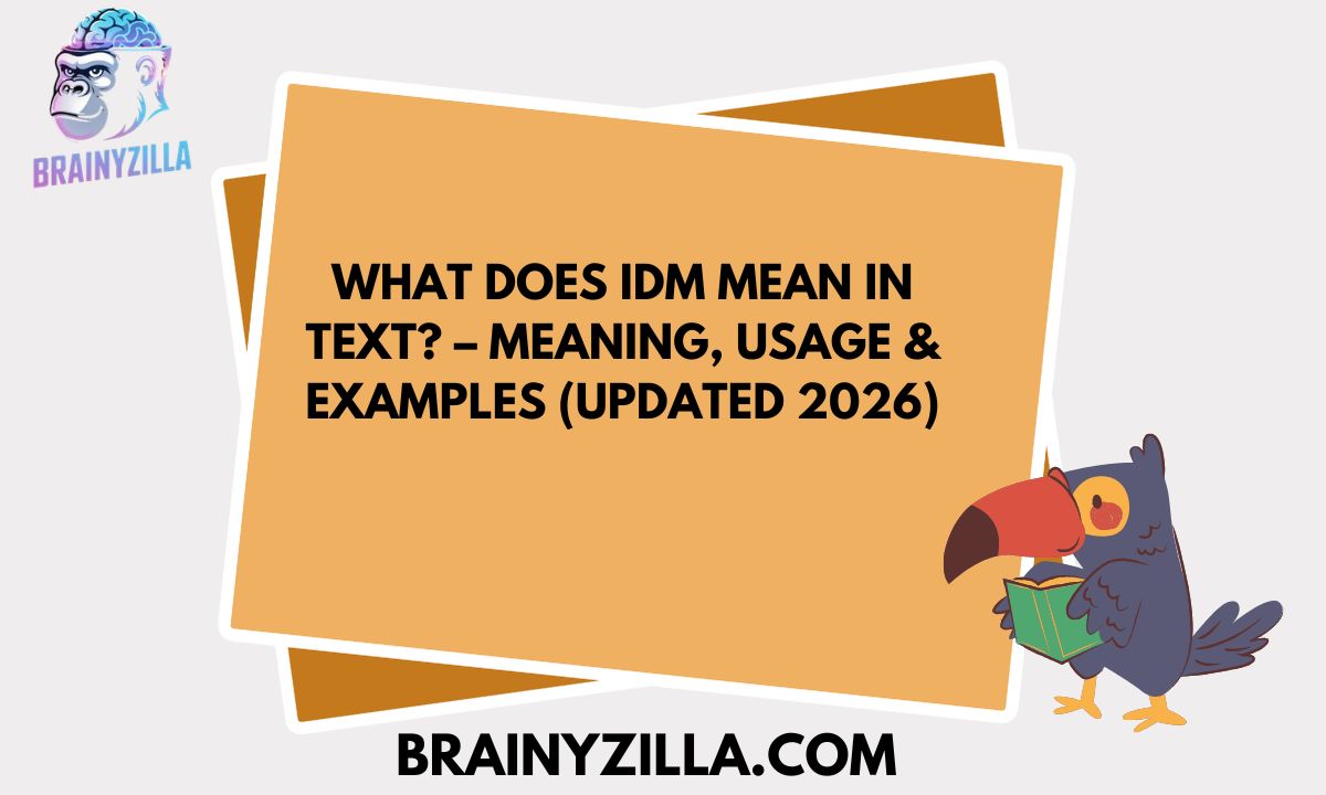 What Does IDM Mean in Text? – Meaning, Usage & Examples (Updated 2026)